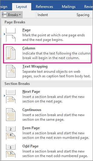word for mac cant insert columns